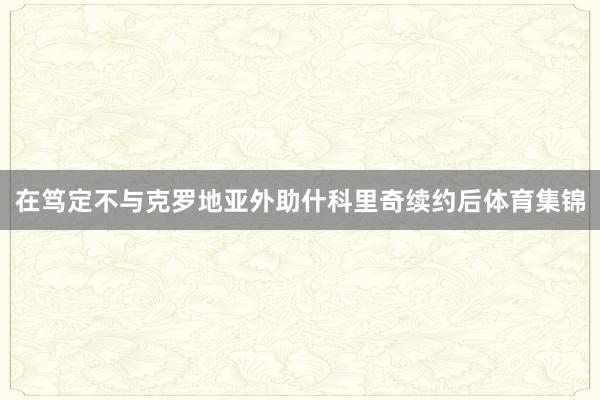 在笃定不与克罗地亚外助什科里奇续约后体育集锦