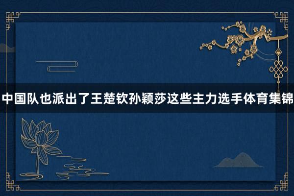 中国队也派出了王楚钦孙颖莎这些主力选手体育集锦