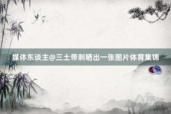 媒体东谈主@三土带刺晒出一张图片体育集锦