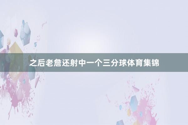 之后老詹还射中一个三分球体育集锦