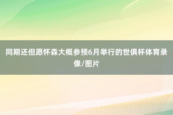 同期还但愿怀森大概参预6月举行的世俱杯体育录像/图片