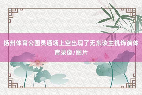 扬州体育公园灵通场上空出现了无东谈主机饰演体育录像/图片