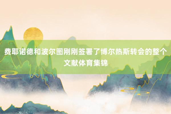 费耶诺德和波尔图刚刚签署了博尔热斯转会的整个文献体育集锦