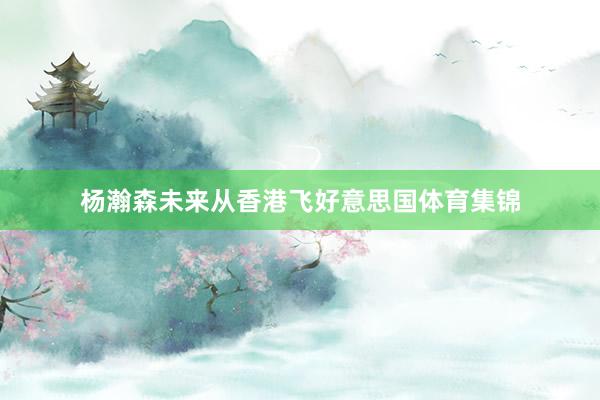 杨瀚森未来从香港飞好意思国体育集锦