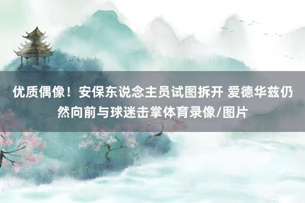 优质偶像!安保东说念主员试图拆开 爱德华兹仍然向前与球迷击掌体育录像/图片