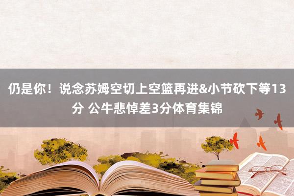 仍是你！说念苏姆空切上空篮再进&小节砍下等13分 公