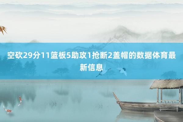 空砍29分11篮板5助攻1抢断2盖帽的数据体育最新信息