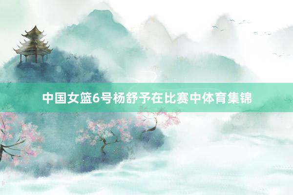 中国女篮6号杨舒予在比赛中体育集锦