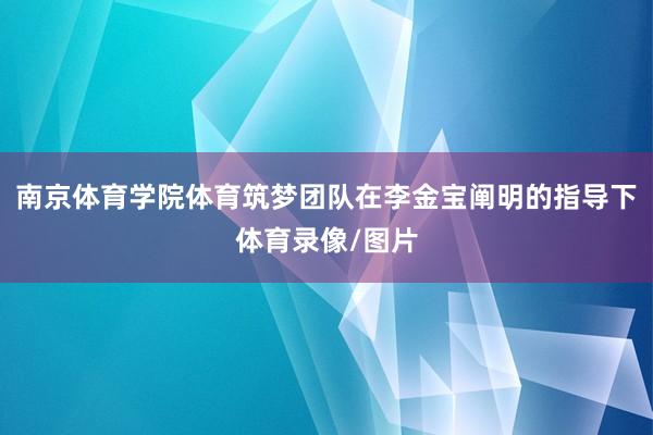 南京体育学院体育筑梦团队在李金宝阐明的指导下体育录像/图片