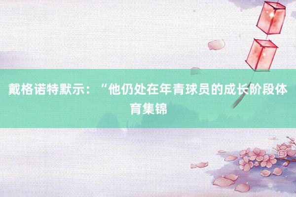 戴格诺特默示：“他仍处在年青球员的成长阶段体育集锦