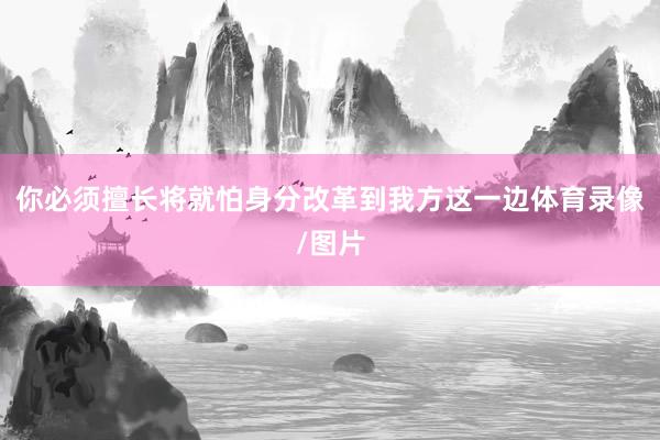 你必须擅长将就怕身分改革到我方这一边体育录像/图片