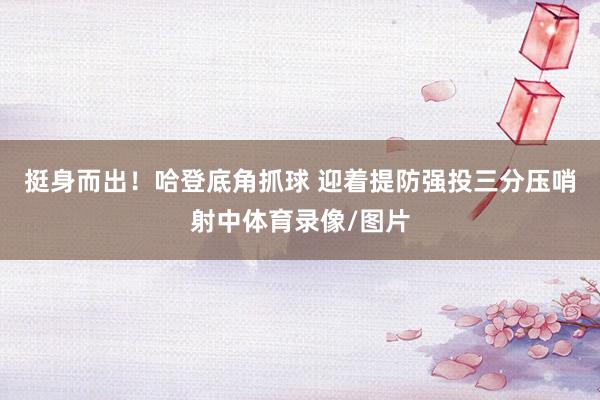 挺身而出！哈登底角抓球 迎着提防强投三分压哨射中体育录像/图