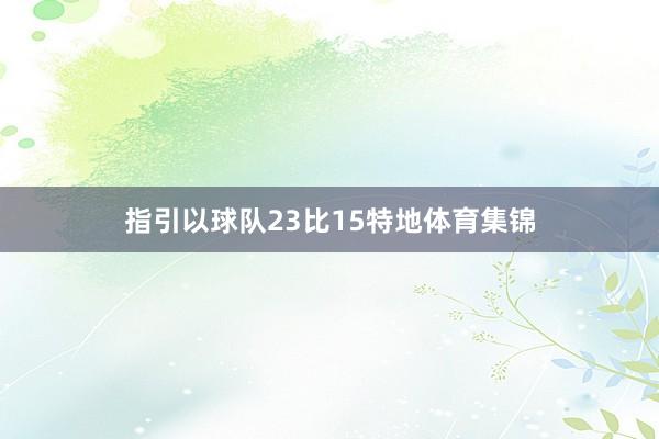 指引以球队23比15特地体育集锦