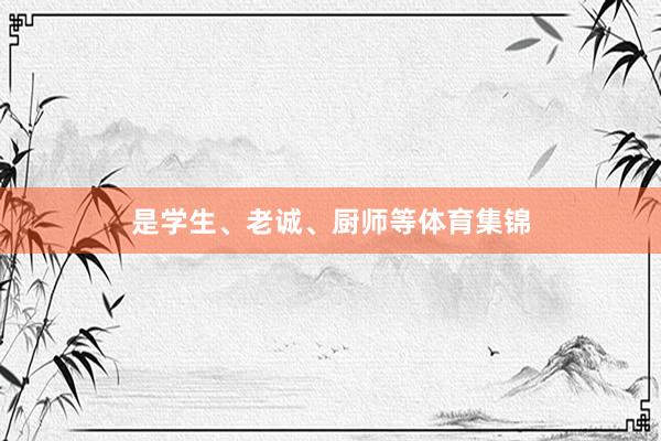 是学生、老诚、厨师等体育集锦