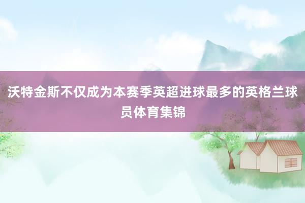 沃特金斯不仅成为本赛季英超进球最多的英格兰球员体育集锦
